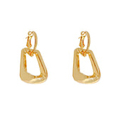 Gold Hoops Curve Earrings